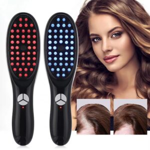 LED Blue Red Light Spray Electric Head Massager Comb
