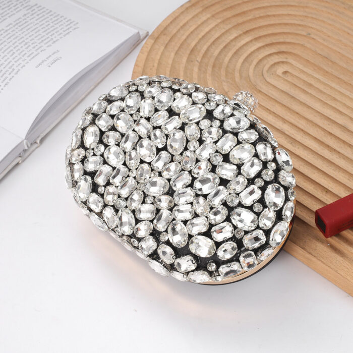 Luxury Crystal Clutch Evening Party Bag - Image 3