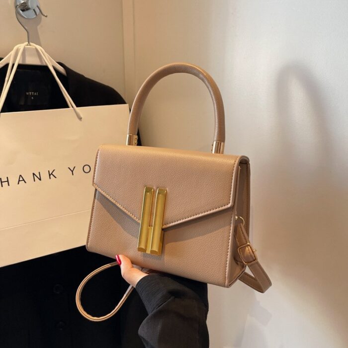 Premium Candy Color Top-Handle Handbag - Image 2