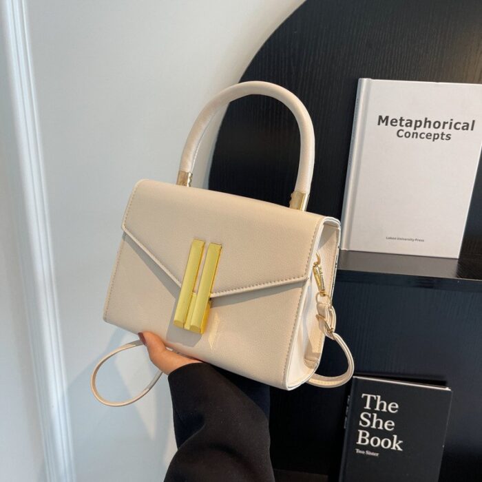 Premium Candy Color Top-Handle Handbag