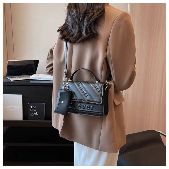Quilted Leather Waterproof Handbag - Image 2