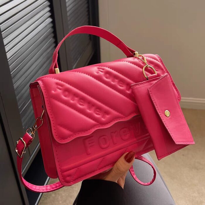 Quilted Leather Waterproof Handbag - Image 4