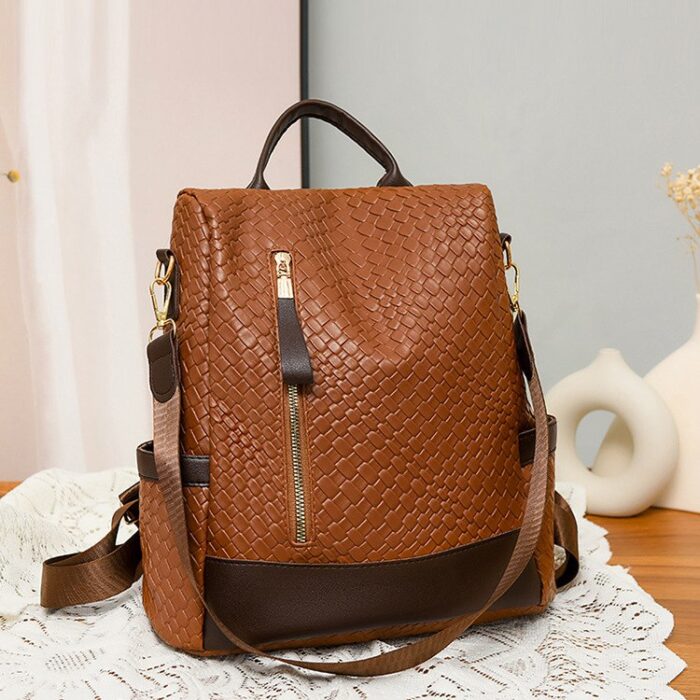 Retro HQ Waterproof Leather Backpack for Ladies