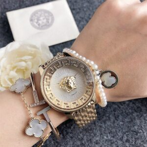 Versace Rose Gold Luxury Wristwatch for Women (A-Grade)