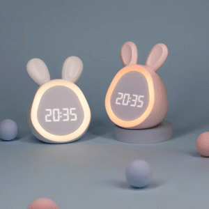 Rabbit Cartoon Design Quartz Electronic Digital LED Alarm Clock