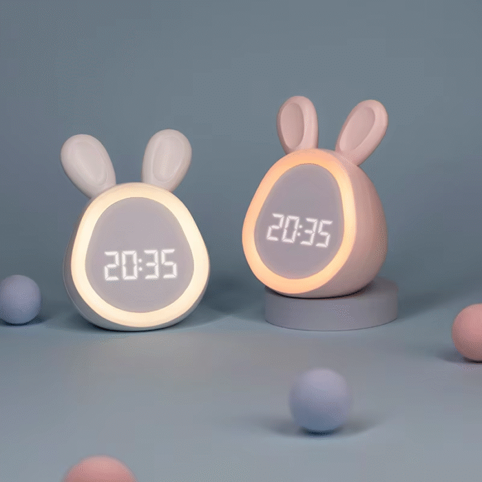 Rabbit Cartoon Design Quartz Electronic Digital LED Alarm Clock
