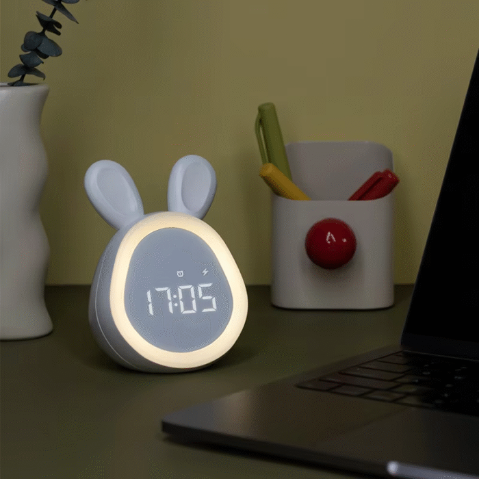 Rabbit Cartoon Design Quartz Electronic Digital LED Alarm Clock - Image 2