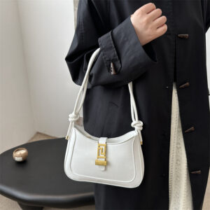 Fashionable and Versatile Solid Color Casual  Shoulder Bag